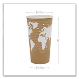 ECO-PRODUCTS,INC. EP-BHC20-WA World Art Renewable and Compostable Hot Cups, 20 oz, Paper, Brown/White, 50/Pack, 20 Packs/Carton