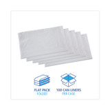 BOARDWALK W3339X Linear Low Density Industrial Can Liners, 33 gal, 0.9 mil, 33 x 39, White, 100/Carton