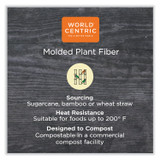 WORLD CENTRIC PLSCU9LFP Fiber Plates, 9.1" dia, Natural, 1,000/Carton