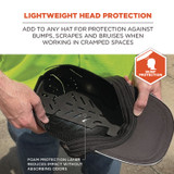 TENACIOUS HOLDINGS, INC. ergodyne® 23483 Skullerz 8943F(x) Universal Bump Cap Insert - Flexible Hinged, Charcoal