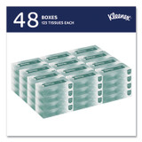 KIMBERLY-CLARK PROFESSIONAL Kleenex® 21601 Naturals Facial Tissue for Business, Flat Box, 2-Ply, White, 125 Sheets/Box, 48 Boxes/Carton