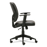 ALERA TE4819 Alera Everyday Task Office Chair, Bonded Leather Seat/Back, Supports Up to 275 lb, 17.6" to 21.5" Seat Height, Black