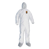 SMITH AND WESSON KleenGuard™ 48973 A45 Liquid and Particle Protection Surface Prep/Paint Coveralls, Large, White, 25/Carton