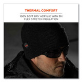 TENACIOUS HOLDINGS, INC. ergodyne® 16801 N-Ferno 6811Z Rib Knit Hat with Zipper for Bump Cap Insert, One Size Fits Most, Black