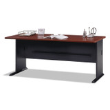 BUSH INDUSTRIES WC94472 Series A Collection Workstation Desk, 71.63" x 26.88" x 29.88", Hansen Cherry/Galaxy