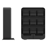 EMS MIND READER LLC TBORGBLK Baggy Nine-Drawer Tea Bag and Accessory Holder, 10.24 x 4.33 x 13.11, Black