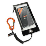 TENACIOUS HOLDINGS, INC. ergodyne® 19161 Squids 3156 Coiled Tool Lanyard with Carabiner, 2 lb Max Work Capacity, 12" to 48", Black/Orange