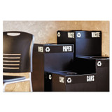 SAFCO PRODUCTS 2984BL Public Square Recycling Receptacles, Paper Recycling, 42 gal, Steel, Black