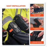 TENACIOUS HOLDINGS, INC. ergodyne® 19147 Squids 5547 Scanner Wrist Mount Holder, 4 x 5 x 0.5, Plastic, Black