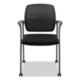 HON COMPANY NR6FMC10P71 Nucleus Series Recharge Guest Chair, Supports Up to 300 lb, 17.62" Seat Height, Black Seat/Back, Black Base