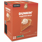 KEURIG DR PEPPER Dunkin'® 7596 K-Cup Pods, Pumpkin Spice, 22/Box