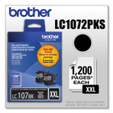 BROTHER INTL. CORP. LC1072PKS LC1072PKS Innobella Super High-Yield Ink, 1,200 Page-Yield, Black, 2/Pack