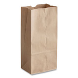 ROSS & WALLACE PAPER PRODUCTS, INC. GH10-500 Grocery Paper Bags, 10# Size, Heavy-Duty, 50# Basis Weight, 7" x 4.38" x 13.75", Kraft, 500/Bundle
