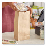 ROSS & WALLACE PAPER PRODUCTS, INC. GH10-500 Grocery Paper Bags, 10# Size, Heavy-Duty, 50# Basis Weight, 7" x 4.38" x 13.75", Kraft, 500/Bundle