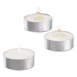 STERNO GROUP 40100 Tealight Candle, 5 Hour Burn, 0.5"h, White, 50/Pack, 10 Packs/Carton