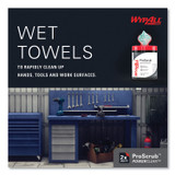 KIMBERLY CLARK WypAll® 58310 Power Clean ProScrub Pre-Saturated Wipes, 12 x 9.5, Citrus Scent, Green/White, 50/Canister, 8 Canisters/Carton