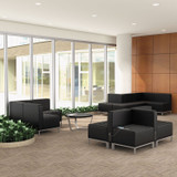 ALERA QB8216 Alera QUB Series Ottoman, 26.38" x 21.5" x 17.5", Black