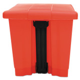 RUBBERMAID COMMERCIAL PROD. 6143 RED Indoor Utility Step-On Waste Container, 8 gal, Plastic, Red