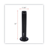 ALERA FAN363 36" 3-Speed Oscillating Tower Fan with Remote Control, Plastic, Black