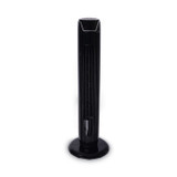 ALERA FAN363 36" 3-Speed Oscillating Tower Fan with Remote Control, Plastic, Black