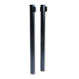 TATCO 11611 Adjusta-Tape Crowd Control Posts Only, Steel, 40" High, Black, 2/Box
