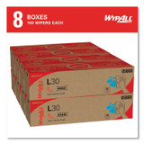KIMBERLY-CLARK PROFESSIONAL WypAll® 05800 L30 Towels, POP-UP Box, 16.4 x 9.8, White, 100/Box, 8 Boxes/Carton