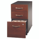 BUSH INDUSTRIES WC24453SU Series C Mobile Pedestal File, Left/Right, 3-Drawers: Box/Box/File, Legal/Letter/A4/A5, Cherry/Gray, 15.75" x 20.25" x 27.88"