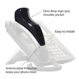 SOFTALK LLC 801M Softalk II Telephone Shoulder Rest, 2 x 6.75 x 2.5, Black