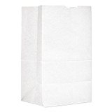 ROSS & WALLACE PAPER PRODUCTS, INC. GW20S500 Grocery Paper Bags, 20# Squat Size, 40# Basis Weight, 8.13" x 5.88" x 12.5", White, 500/Bundle