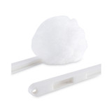 BOARDWALK 00160EA Deluxe Toilet Bowl Mop, 12" Handle, 2" Mop Head, White