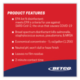 BETCO CORPORATION 3554700 pH7Q Dual Neutral FastDraw Disinfectant Cleaner, Lemon Scent, 67.6 oz Bottle, 4/Carton