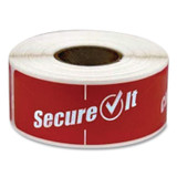 NATIONAL CHECKING CO. Company™ P13SI2 SecureIT Tamper Evident Food Container Seals, 1 x 3, Red, Paper, 250/Roll, 2 Rolls/Pack