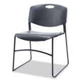 ALERA CA671 Alera Resin Stacking Chair, Supports Up to 275 lb, 18.50" Seat Height, Black Seat, Black Back, Black Base, 4/Carton