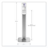 GO-JO INDUSTRIES PURELL® 7306DSSLV MESSENGER ES6 Floor Stand with Dispenser, 1,200 mL, 13.16 x 16.63 x 51.57, Silver/White