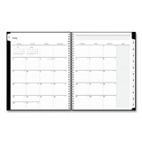 BLUE SKY 134433 Teacher's Solid Black Weekly/Monthly Lesson Planner, 9 Classes, 11 x 8.5 Sheets, 12-Month (July to June), 2025 to 2026