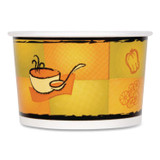 HUHTAMAKI Chinet® 70412 Streetside Squat Paper Food Container with Lid, Streetside Design, 12 oz, 250/Carton