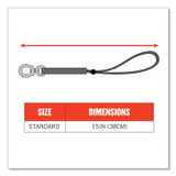 TENACIOUS HOLDINGS, INC. ergodyne® 19765BULK Squids 3713 Elastic Loop Tool Tails with Swiveling D-Rings, 10 lb Max Working Capacity, 15" Long, 3/Pack, 20 Packs/Carton