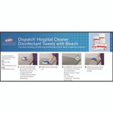 CLOROX SALES CO. Healthcare® 69150EA Dispatch Cleaner Disinfectant Towels, 1-Ply, 6.75 x 8, Unscented, White, 150/Canister