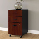 BUSH INDUSTRIES WC94453SU Mobile Pedestal File, Left/Right, 3-Drawers: Box/Box/File, Legal/Letter/A4/A5, Hansen Cherry/Galaxy, 15.75" x 20.25" x 27.88"