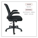 ALERA EBE4217 Alera EB-E Series Swivel/Tilt Mid-Back Mesh Chair, Supports Up to 275 lb, 18.11" to 22.04" Seat Height, Black