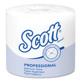 KIMBERLY-CLARK PROFESSIONAL Scott® 05102CT Essential Standard Roll Bathroom Tissue for Business, Septic Safe, 1-Ply, White, 1,210 Sheets/Roll, 80 Rolls/Carton