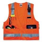 TENACIOUS HOLDINGS, INC. ergodyne® 21417 GloWear 8250Z Class 2 Surveyors Zipper Vest, Polyester, 2X-Large/3X-Large, Orange