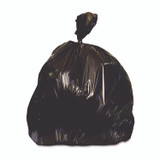 HERITAGE Z7660WKR01 High-Density Waste Can Liners, 60 gal, 22 mic, 38" x 60", Black, 25 Bags/Roll, 6 Rolls/Carton