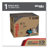 KIMBERLY-CLARK PROFESSIONAL WypAll® 55300 X70 Cloths, 12.5 x 16.8, White 192/Carton
