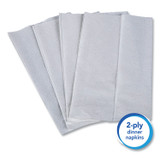 KIMBERLY-CLARK PROFESSIONAL Scott® 98740 Full Fold Dispenser Napkins, 1-Ply, 13 x 12, White, 375/Pack, 16 Packs/Carton