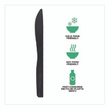 ECO-PRODUCTS,INC. EP-S111 100% Recycled Content Cutlery, Knife, Plastic, Black, 50/Pack, 20 Packs/Carton