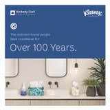 KIMBERLY-CLARK PROFESSIONAL Kleenex® 25637 Hard Roll Paper Towels with Premium Absorbency Pockets with Colored Core, Blue Core, 1-Ply, 7.5" x 700 ft, White, 6 Rolls/CT