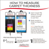 DEFLECTO CORPORATION CM17233 ExecuMat Intensive Use Chair Mat for Extra-High/Plush Pile Carpet, Rectangular with Wide Lip, Beveled Edge, 45 x 53, Clear