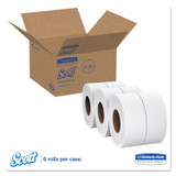 KIMBERLY-CLARK PROFESSIONAL Scott® 07827 Essential JRT Extra Long Bathroom Tissue, Septic Safe, 2-Ply, 3.55" x 2,000 ft, White, 6 Rolls/Carton