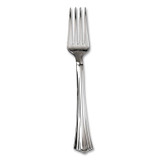 WNA, INC. REF320FKPK Reflections Heavyweight Plastic Utensils, Fork, Silver, 40/Pack
